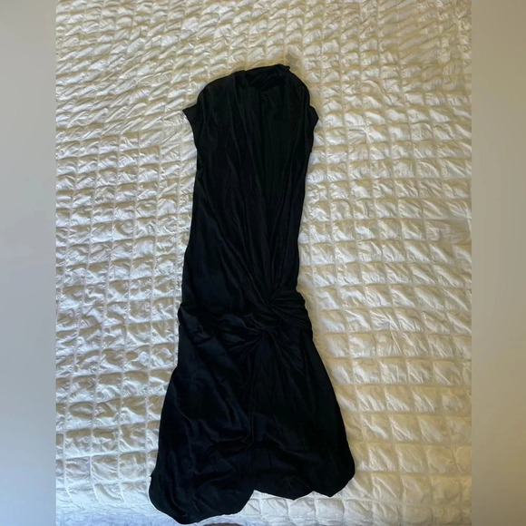 Helmut Lang black side knot midi dress - Picture 1 of 6